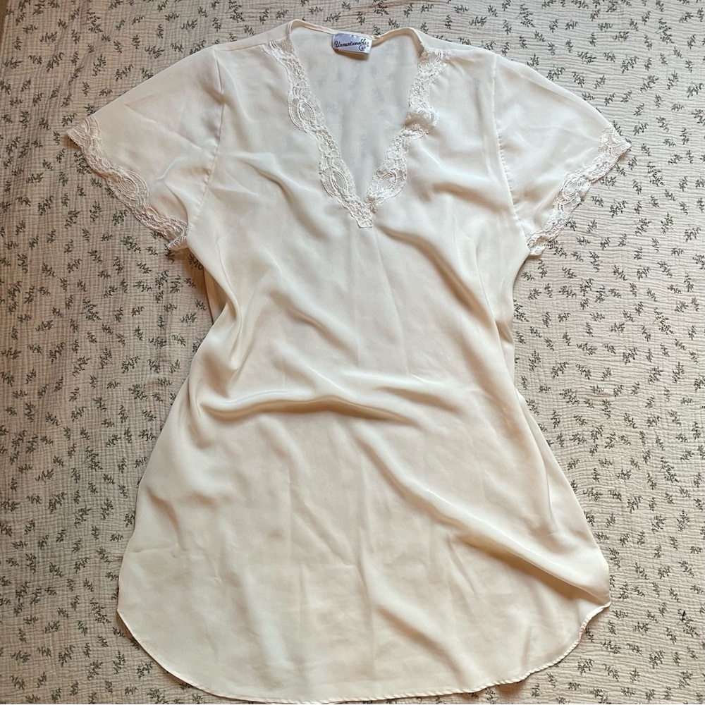 Vintage Short-Sleeve Slip Dress